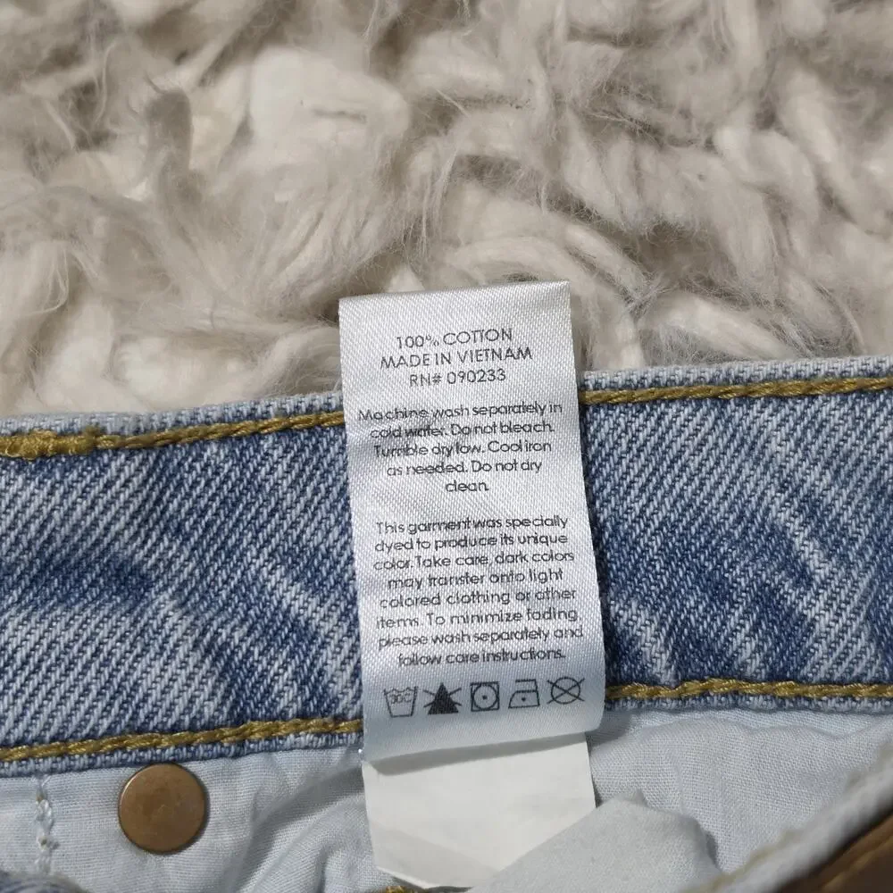 PacSun 90's Boyfriend Jeans Womens Size 30 Blue Denim Distressed Light Wash
